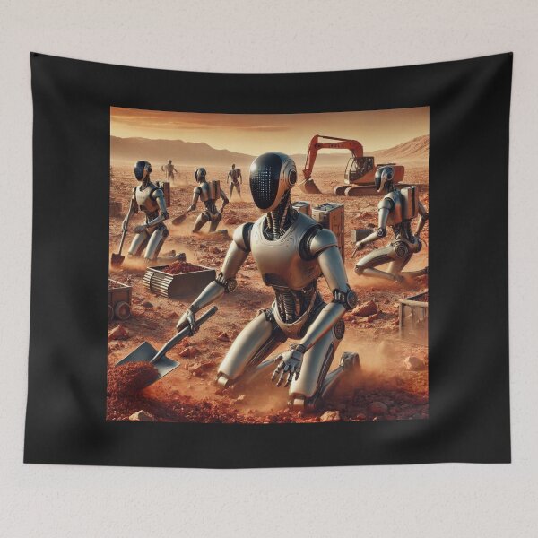 Item preview, tesla bot designed and sold by TEEJAMBOREE.