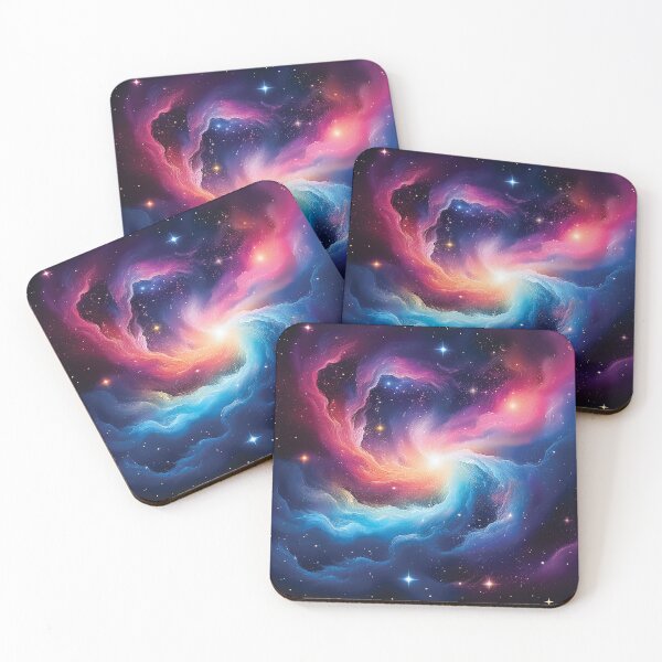 Item preview,  A vibrant design of swirling nebula filling the night sky, with stars shining brightly in it. designed and sold by HEMRO.