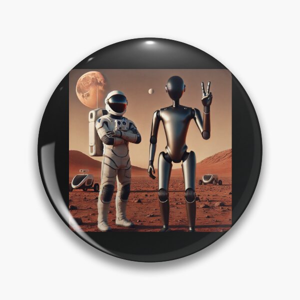 Item preview, tesla bot designed and sold by TEEJAMBOREE.