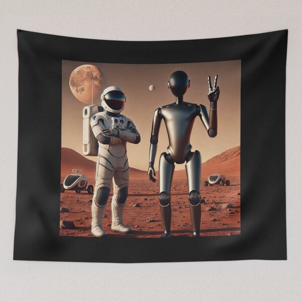 Item preview, tesla bot designed and sold by TEEJAMBOREE.