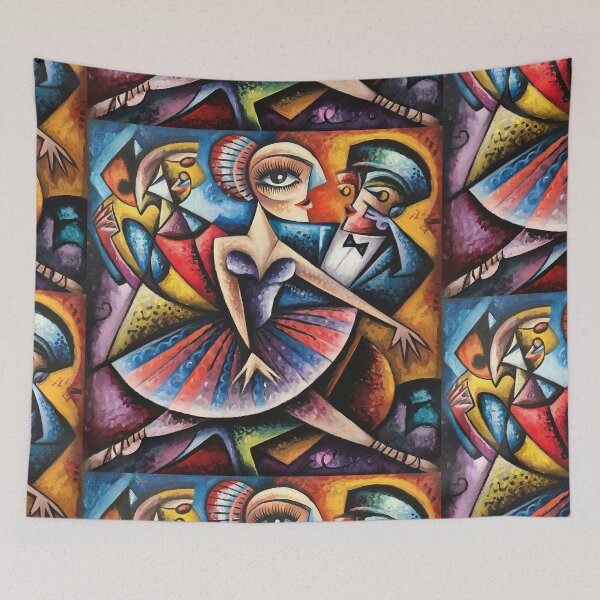 Item preview, Melody in Motion: A Geometric Symphony | A Cubist Fusion designed and sold by KARTICK DUTTA.