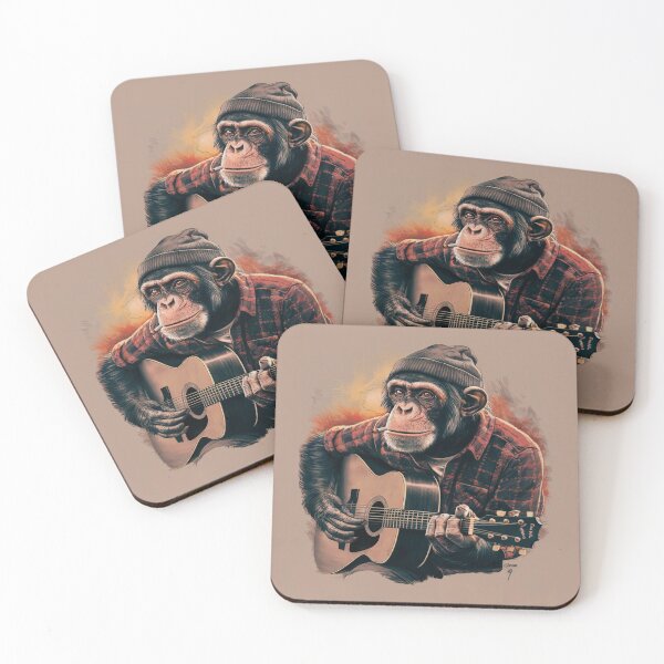 Item preview, Monkey Playing Acoustic Guitar designed and sold by FanaticB.