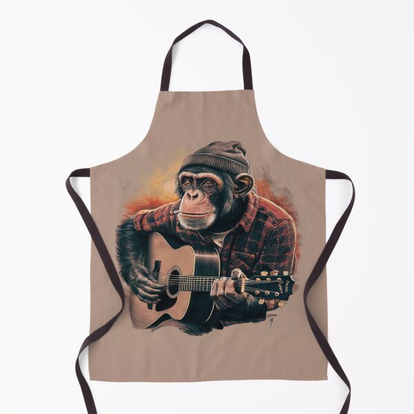 Item preview, Monkey Playing Acoustic Guitar designed and sold by FanaticB.