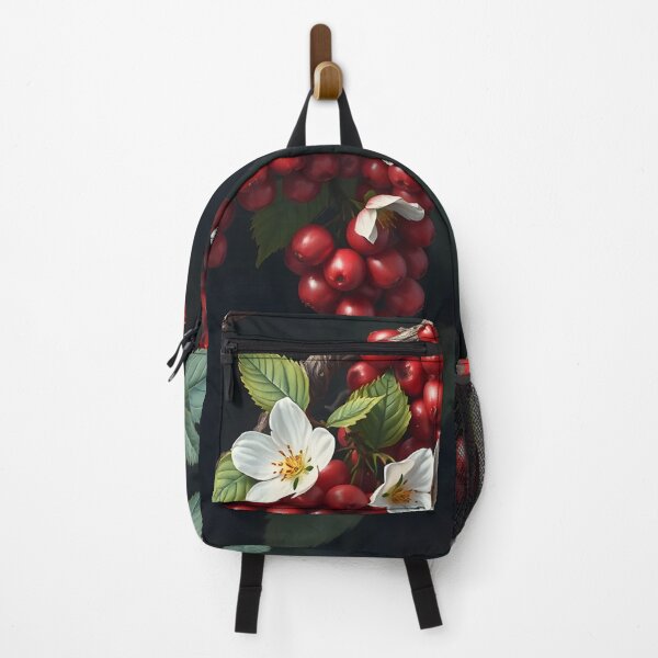 Item preview, Botanical drawing with a beautiful branch of viburnum berries on a dark background. Digital matte drawing. designed and sold by PrintLabStudio.