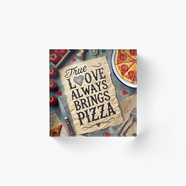 Artikelvorschau, Wahre Liebe bringt immer Pizza  entworfen und verkauft von Fazube.