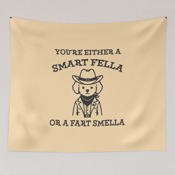 Item preview, Smart Fella vs Fart Smella - Funny Cowboy Dog designed and sold by chantastical.