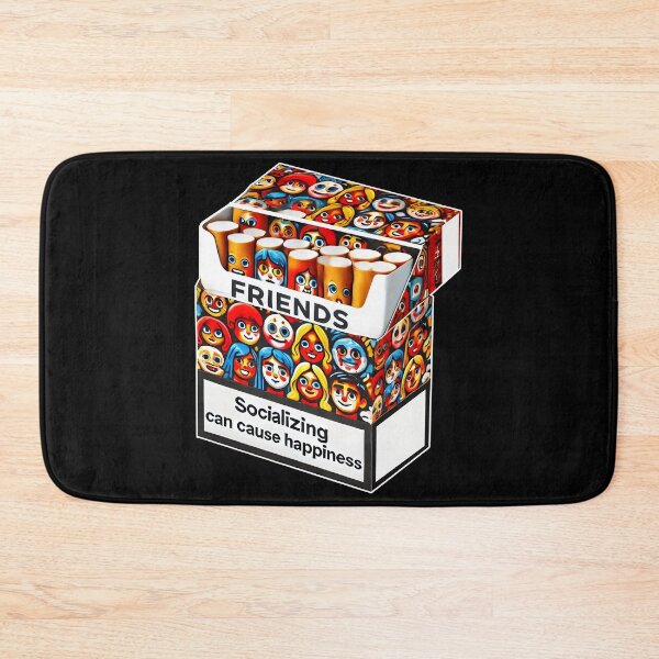 Item preview, Friends Cigarette Pack Design - Socializing Can Cause Happiness Artwork designed and sold by DrawHandArt.