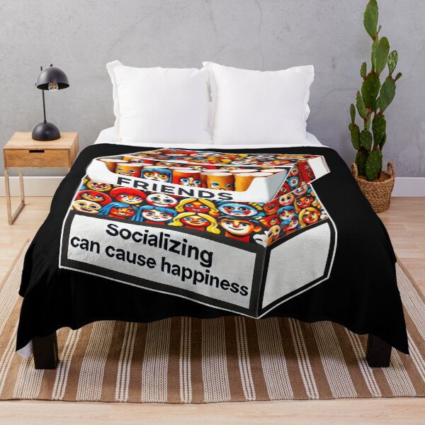 Item preview, Friends Cigarette Pack Design - Socializing Can Cause Happiness Artwork designed and sold by DrawHandArt.