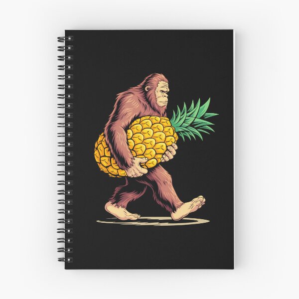 Item preview, Bigfoot Sasquatch walking with a pineapple  designed and sold by VintageRootsCa.