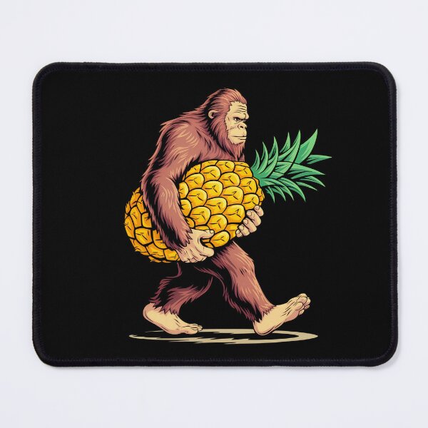 Item preview, Bigfoot Sasquatch walking with a pineapple  designed and sold by VintageRootsCa.