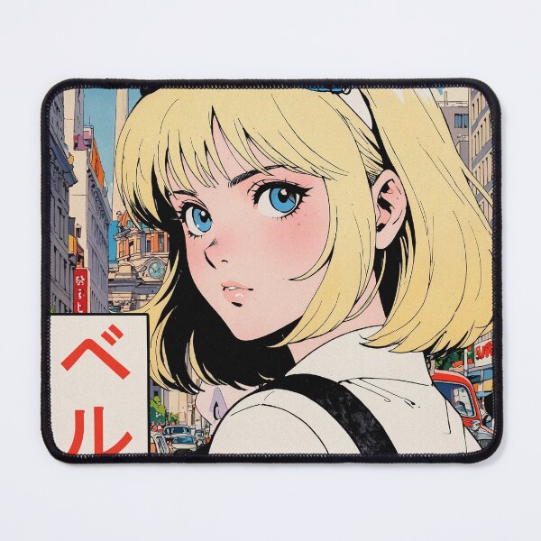 Item preview, Pretty Blonde Anime Girl 80s Retro Aesthetic Berlin Germany Vintage Travel Design designed and sold by onlyanimevibes.