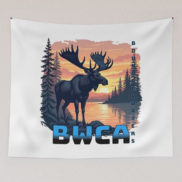 Item preview, Moose at Sunset - BWCA Wilderness Design designed and sold by WayoftheWater.