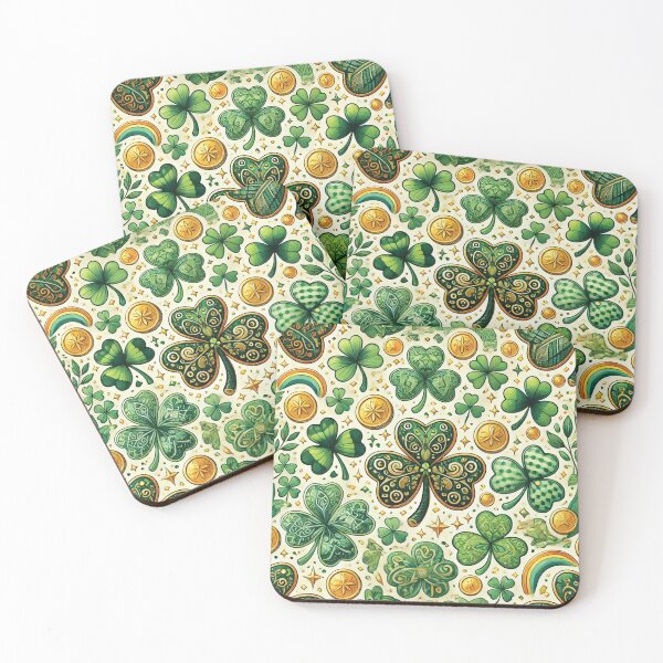 Item preview, St. Patrick's Day Shamrock Pattern designed and sold by PawtopiaDesigns.