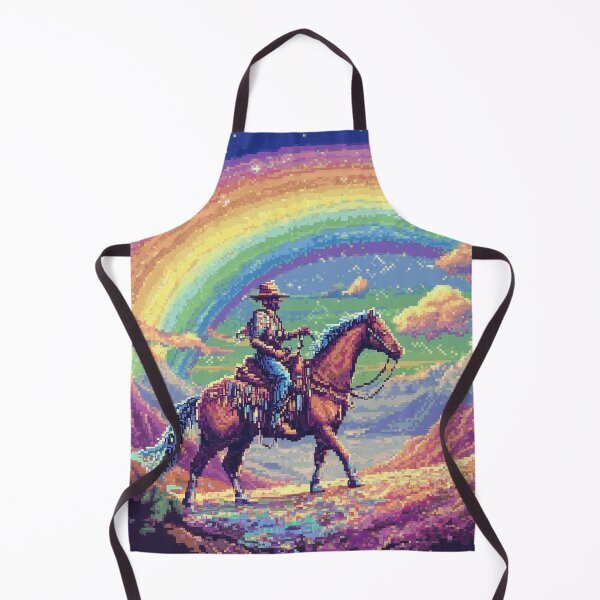Item preview, Rainbow Cowboy Pixel Art designed and sold by Kaos-Bit.
