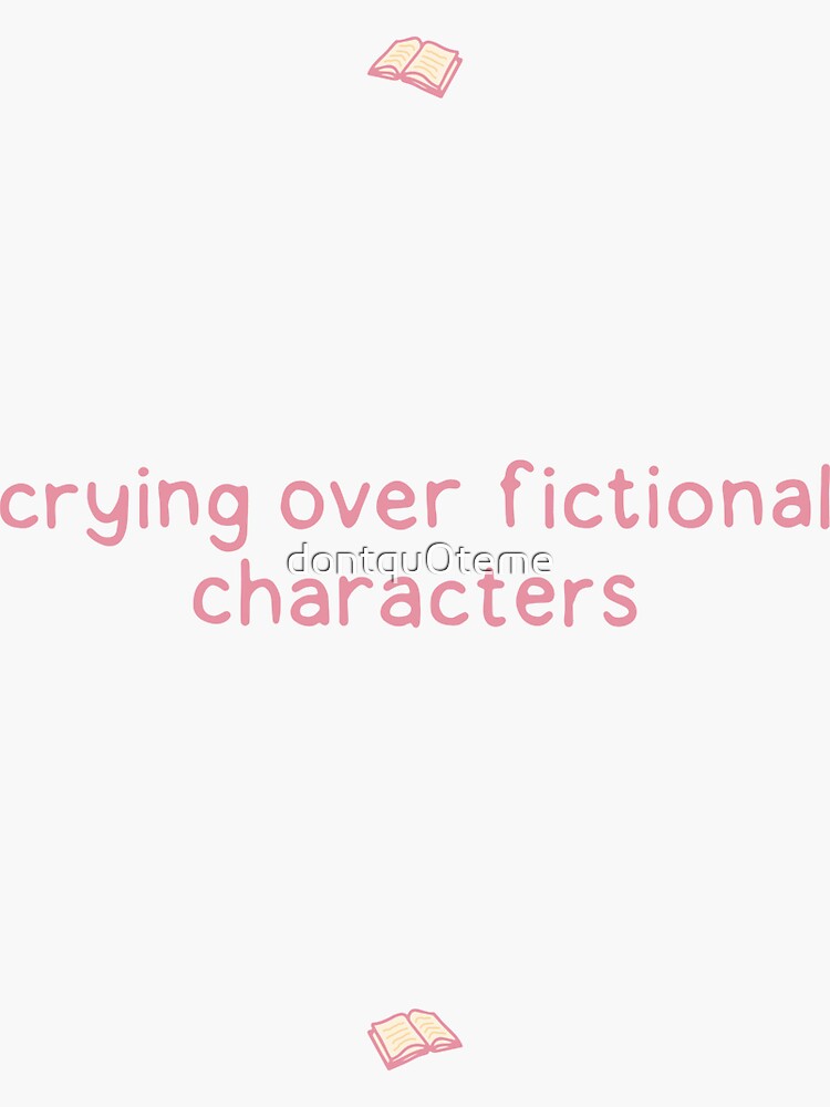 Thumbnail 3 von 3, Sticker, Weinen wegen fiktiver Figuren. Kindle. Pink designt und verkauft von dontqu0teme.