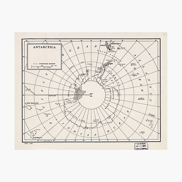 Item preview, Map of Antarctica (1955) designed and sold by allhistory.