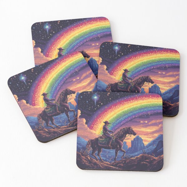 Item preview, Pixel Rainbow Cowboy designed and sold by Kaos-Bit.