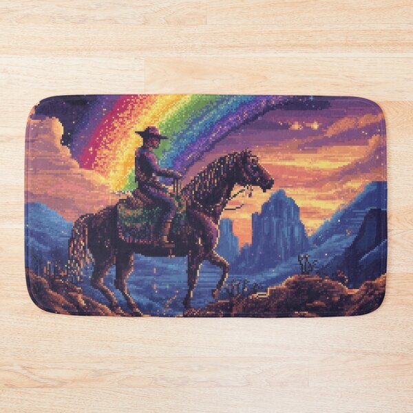 Item preview, Pixel Rainbow Cowboy designed and sold by Kaos-Bit.
