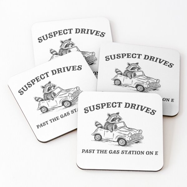 Item preview, Suspect drives past the gas station on E, Unisex T Shirt, Meme Shirt, Retro Raccoon Tshirt, Funny Raccoon Shirt, Funny Meme Tee, Raccoon Meme designed and sold by Rosqzz.