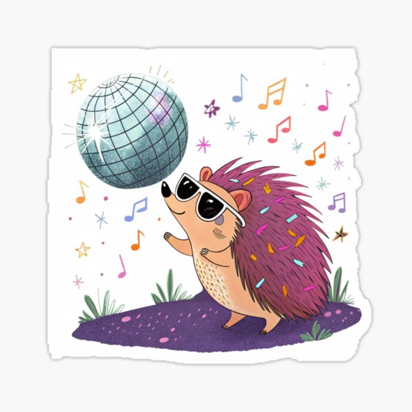 Item preview, Disco Hedgehog designed and sold by GemiGarp.