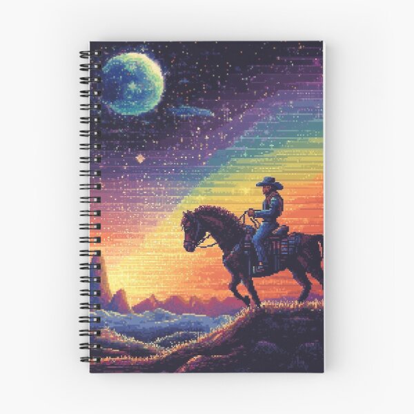 Item preview, Rainbow Cowboy Pixel Art designed and sold by Kaos-Bit.