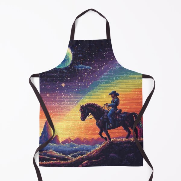 Item preview, Rainbow Cowboy Pixel Art designed and sold by Kaos-Bit.