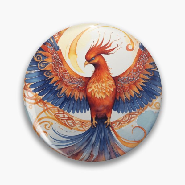 Item preview, Fiery Phoenix Celtic Watercolor designed and sold by WaterBirdArt.