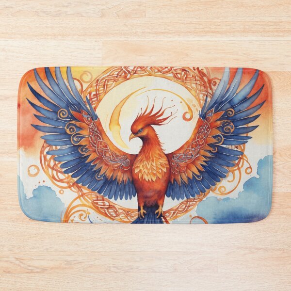Item preview, Fiery Phoenix Celtic Watercolor designed and sold by WaterBirdArt.