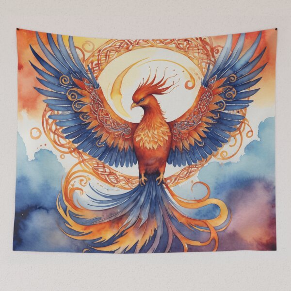 Item preview, Fiery Phoenix Celtic Watercolor designed and sold by WaterBirdArt.