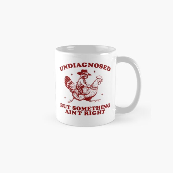 Item preview, Undiagnosed But Something Ain't Right, Raccoon Chicken Shirt, Retro Cartoon T Shirt, Weird T Shirt, Meme T Shirt, Trash Panda T Shirt, Unisex designed and sold by Rosqzz.