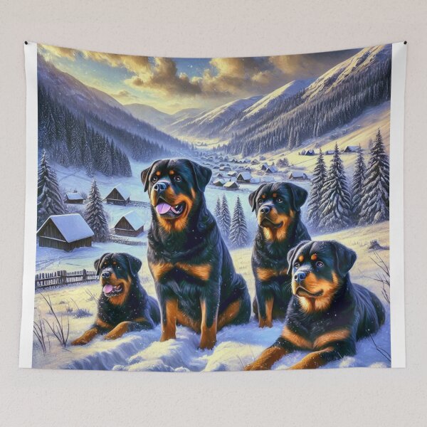 Item preview, Rottweilers in Winter designed and sold by 123ks.
