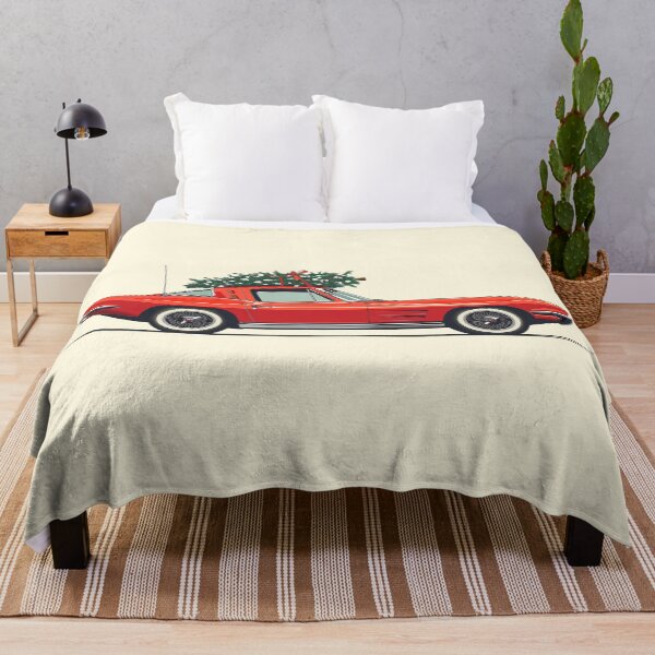 Item preview, Vintage 1963 Chevrolet Corvette Christmas Tree illustration designed and sold by blackdogshop.