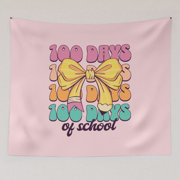 Item preview, 100 Days Of School Retro Coquette designed and sold by RockBeeDesigns.