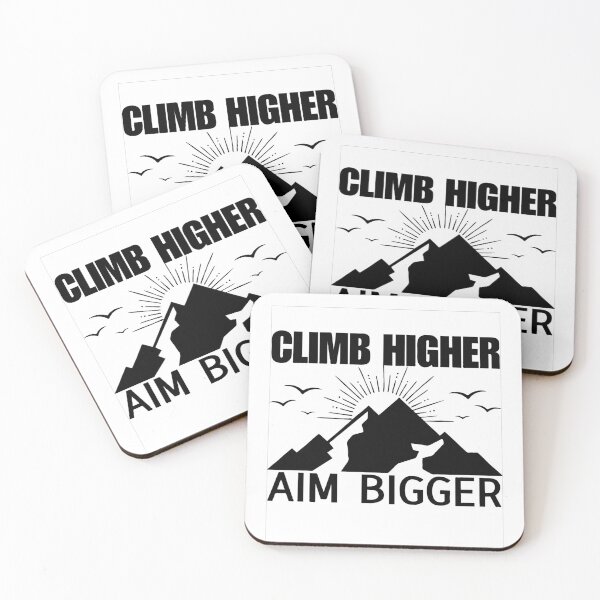 Item preview, Climb Higher Aim Bigger - Hiking for Mental Health designed and sold by MSMPrintDesign.