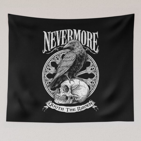 Item preview, Nevermore Quoth The Raven Gothic Edgar Allan Poe Quote designed and sold by GrandeDuc.