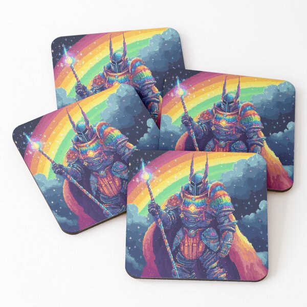 Item preview, Rainbow Knight Pixel Art designed and sold by Kaos-Bit.