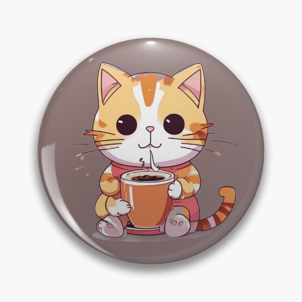 Item preview, Cute cat drinking coffee designed and sold by KingdomDesigns2.