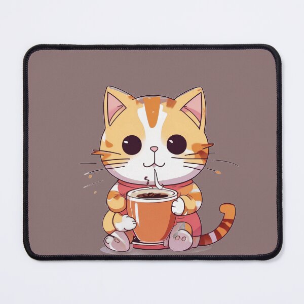 Item preview, Cute cat drinking coffee designed and sold by KingdomDesigns2.