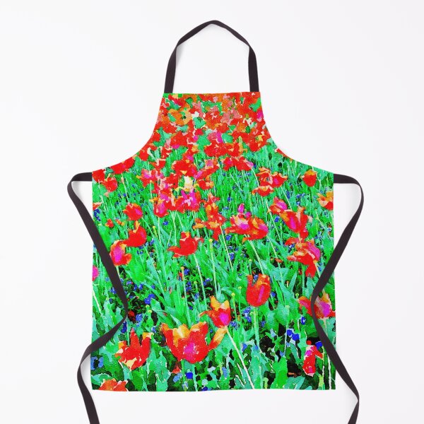 Artikelvorschau, Lebendiges Aquarell eines blühenden roten Tulpenfeldes entworfen und verkauft von GestaltImagery.