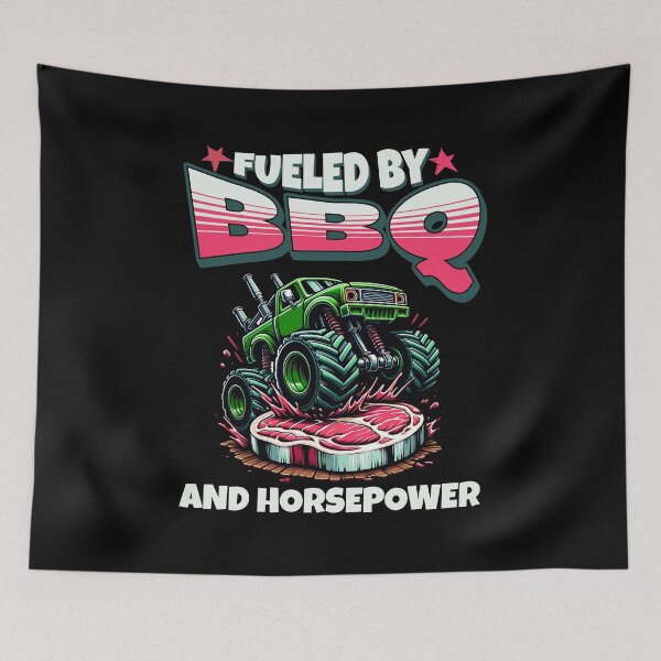 Item preview, Fueled By BBQ And Horsepower designed and sold by RockBeeDesigns.