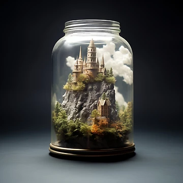 Artwork thumbnail, Castle In A Jar by Rtymer