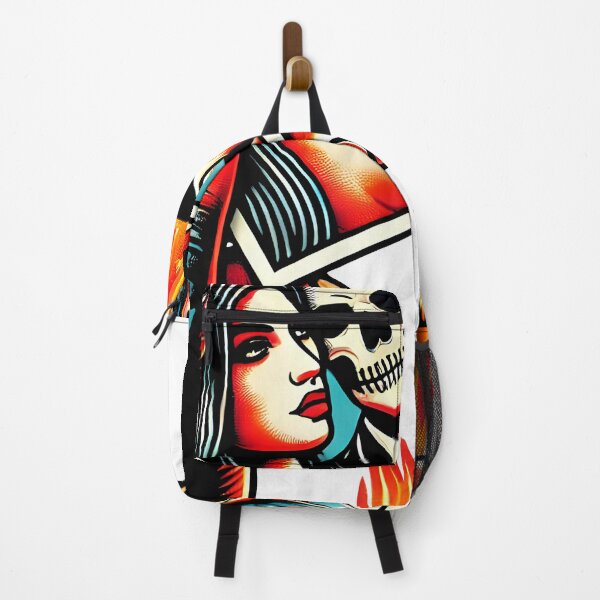Item preview, Burning Love Skeleton Art - Fiery Tattoo-Inspired Romantic Illustration designed and sold by DrawHandArt.