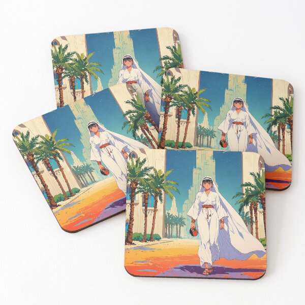 Item preview, Arabian Anime Girl 80s Retro Aesthetic Dubai UAE Vintage Cultural Travel Design designed and sold by onlyanimevibes.