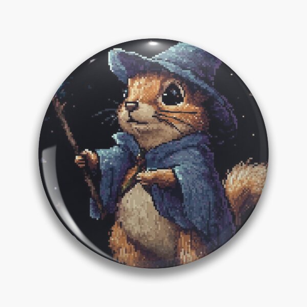 Item preview, Squirrel Wizard Pixel Art designed and sold by Kaos-Bit.