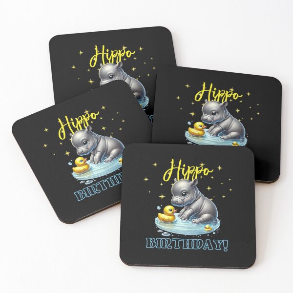 Item preview, Hippo Birthday, Bathtime with Ducks | designed and sold by Lotta Luxxa Lifestyle.