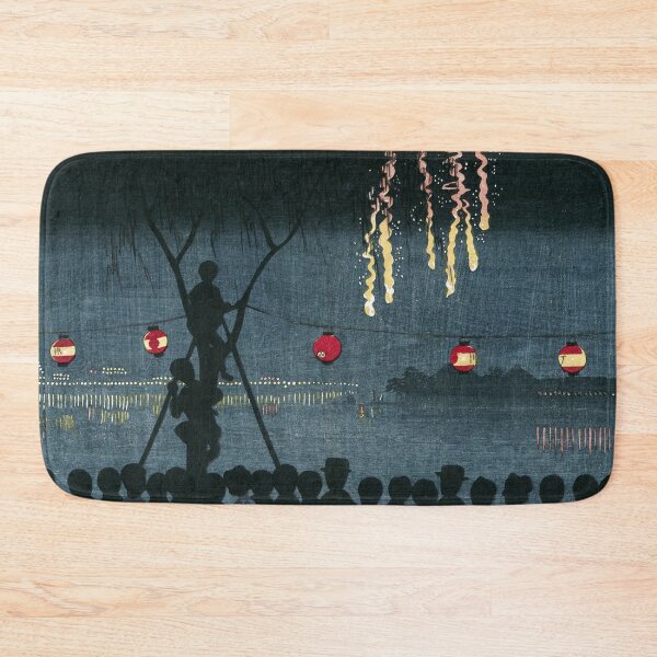Item preview, Fireworks at Ikenohata | Kobayashi Kiyochika designed and sold by LaMadeleine.