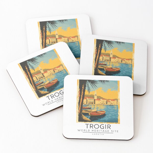 Item preview, A Vintage Travel Poster of Trogir - Croatia  designed and sold by GoodOldVintage.