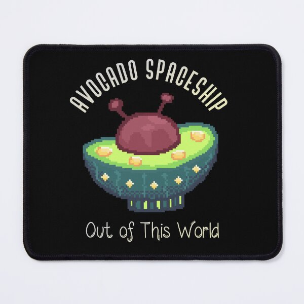 Item preview, Avocado spaceship pixel art designed and sold by ZerpaGiovanna.