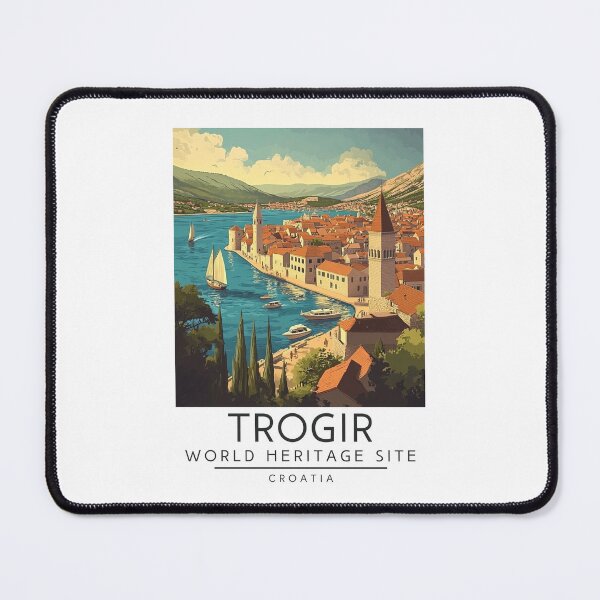Item preview, A Vintage Travel Poster of Trogir - Croatia designed and sold by GoodOldVintage.