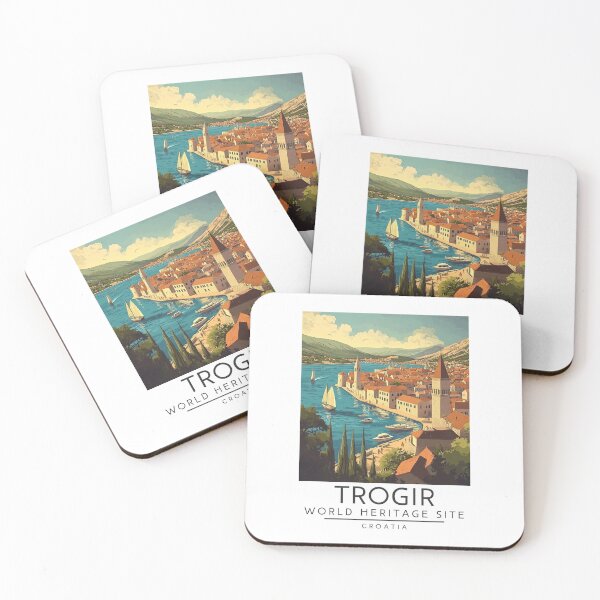 Item preview, A Vintage Travel Poster of Trogir - Croatia  designed and sold by GoodOldVintage.